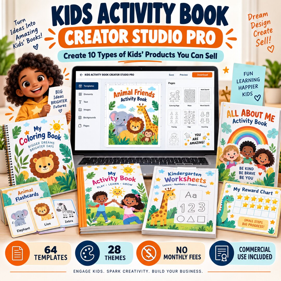 Kids Activity Book Creator Studio Pro main product cover