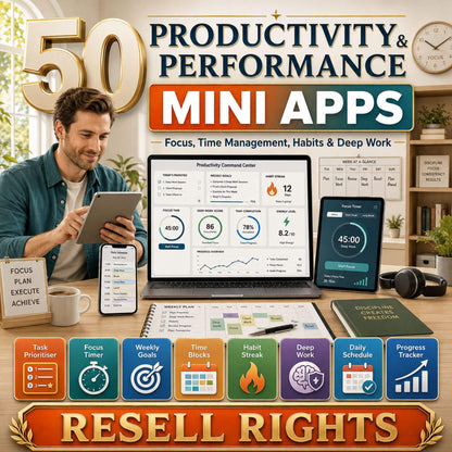 50 Mini Apps: Productivity + Commercial Resell Rights
