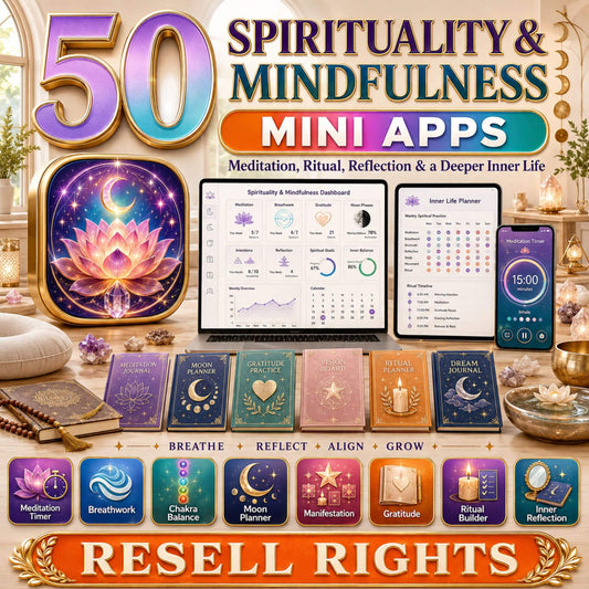 50 Mini Apps: Spirituality & Mindfulness + Commercial Resell Rights