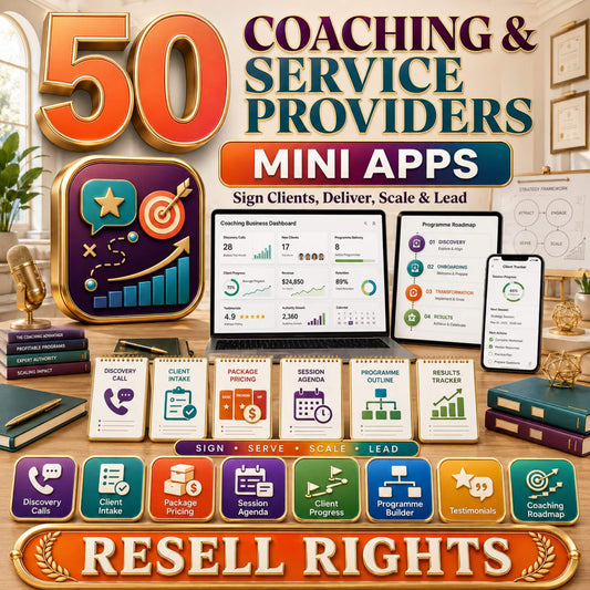 50 Mini Apps: Coaching & Service Business + Commercial Resell Rights