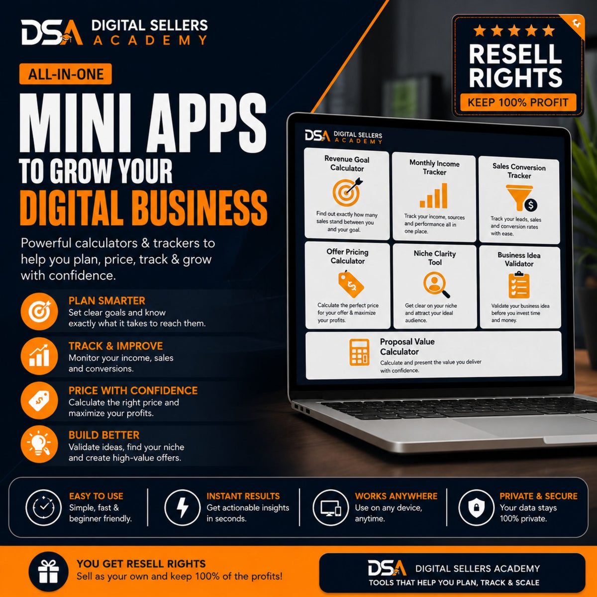 50 Mini Apps: Business & Entrepreneurship + Commercial Resell Rights