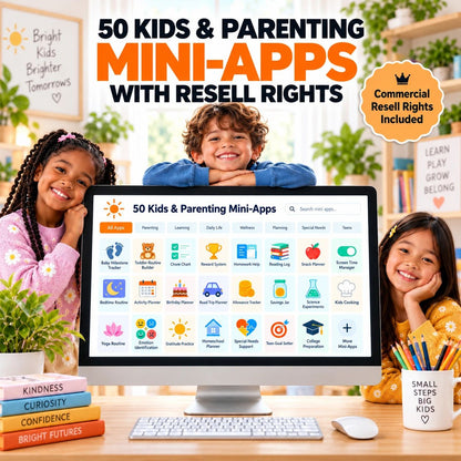 50 Mini Apps: Kids & Parenting + Commercial Resell Rights