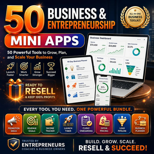 50 Mini Apps: Business & Entrepreneurship + Commercial Resell Rights