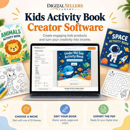 Kids Activity Book Creator Studio with Lifetime Access
